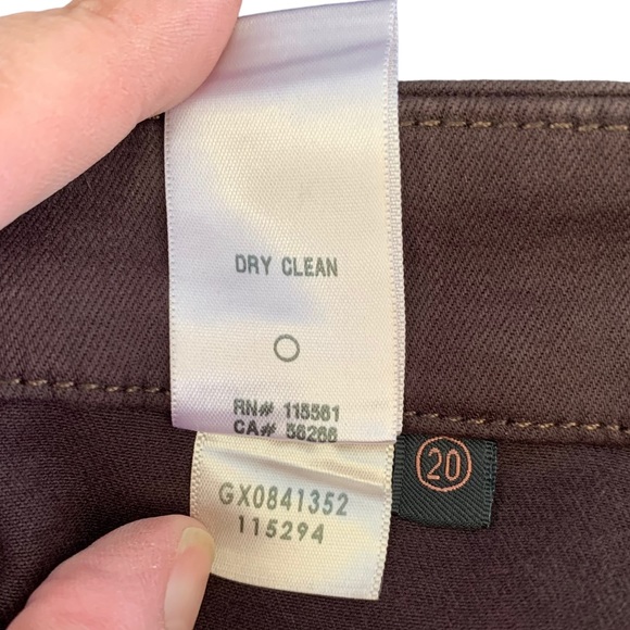 Jen7 by 7 For All Mankind 7FAM Ankle Skinny Leg Stretch Jeans Brown Sateen Sz 20 - Picture 7 of 10